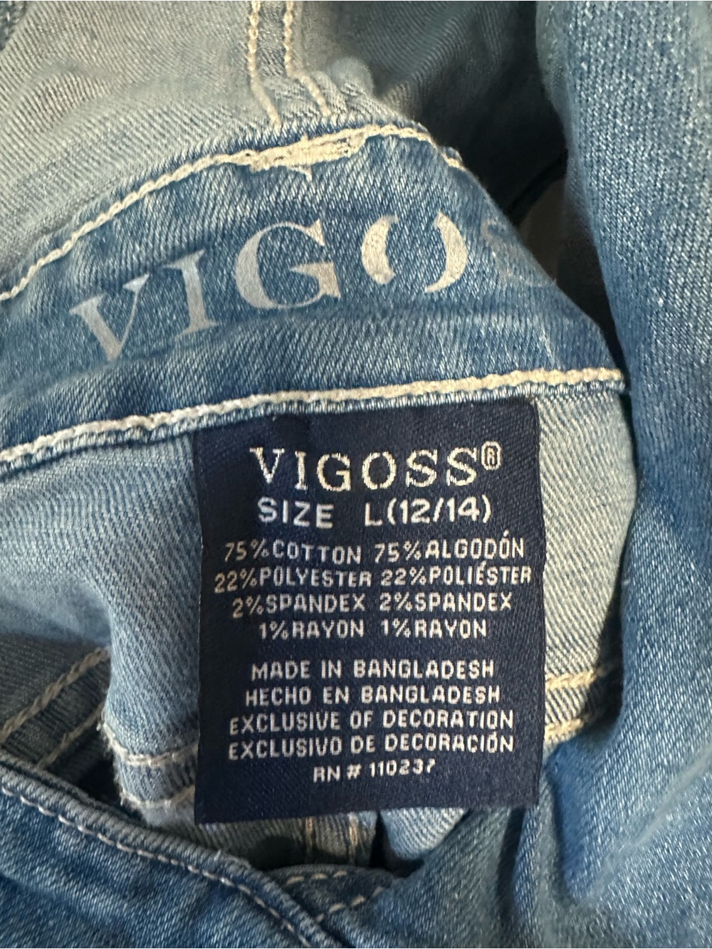 Vigoss Faded Light Blue Denim overalls